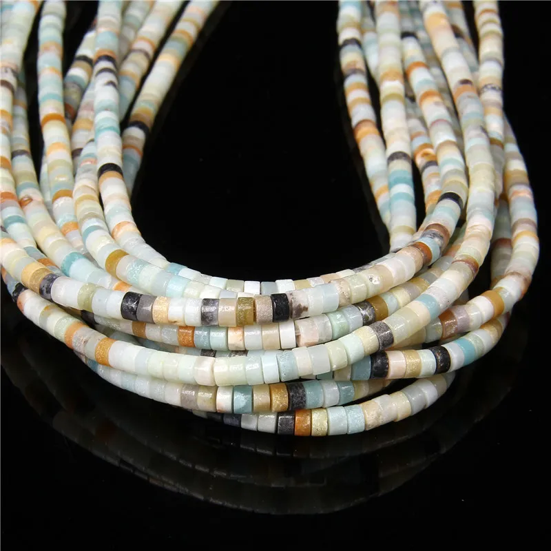 thumbnail image 1 of Cuentas espaciadoras de piedra natural, cuentas redondas planas multicolores, cuentas de cuarzo y jade, cuentas sueltas, abalorios para hacer joyas, pulseras DIY, 1 of 5