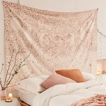

Fashion Wall Tapestry Headboard Cover 2 Size Creative Table Cloth Sunrise Oil Painting Pattern Boho Tapestry Throw Rug Blanket