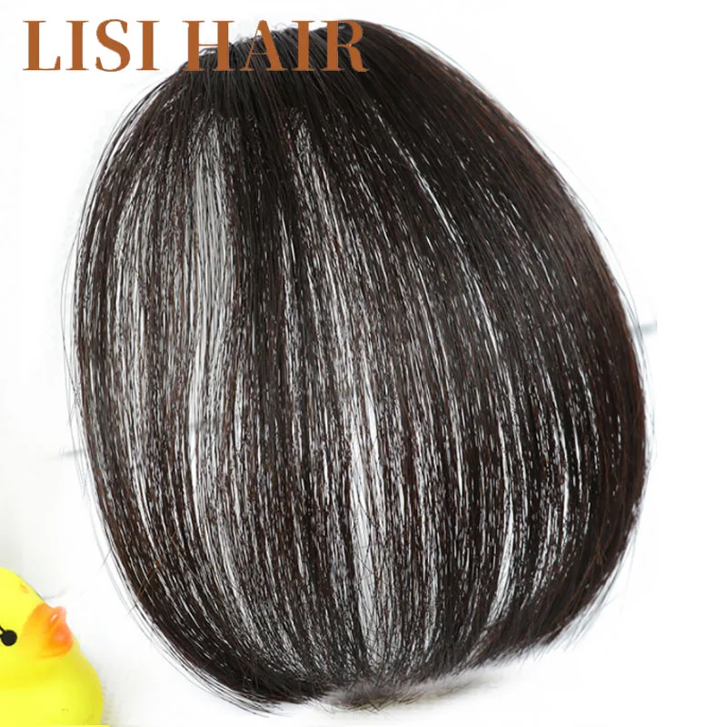 4Color Clip In Hair Bangs Hairpiece Synthetic Fake Bangs Hair Piece Clip In Hair Extensions - Цвет: natural color