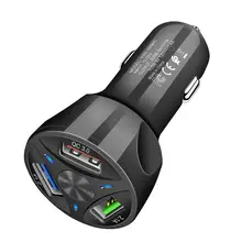 12V автомобильный прикуриватель Зарядное устройство авто USB QC 3,0 быстрое зарядное устройство с 3 портами(стандарт сплиттер
