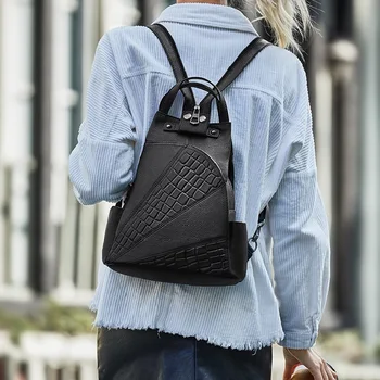 

ZOOLER 100% Genuine Leather backpack travel bag Women cow Backpack Casual backpacks Preppy Style Girl's Schoolbag mochila -B151