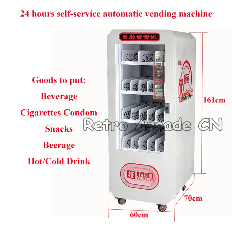 US $430.43 24 Hours Open SelfService Vending Machine Coin amp Bill OperatedBeerage Snacks Coffee Condom Dispenser Commercial Quick Payback