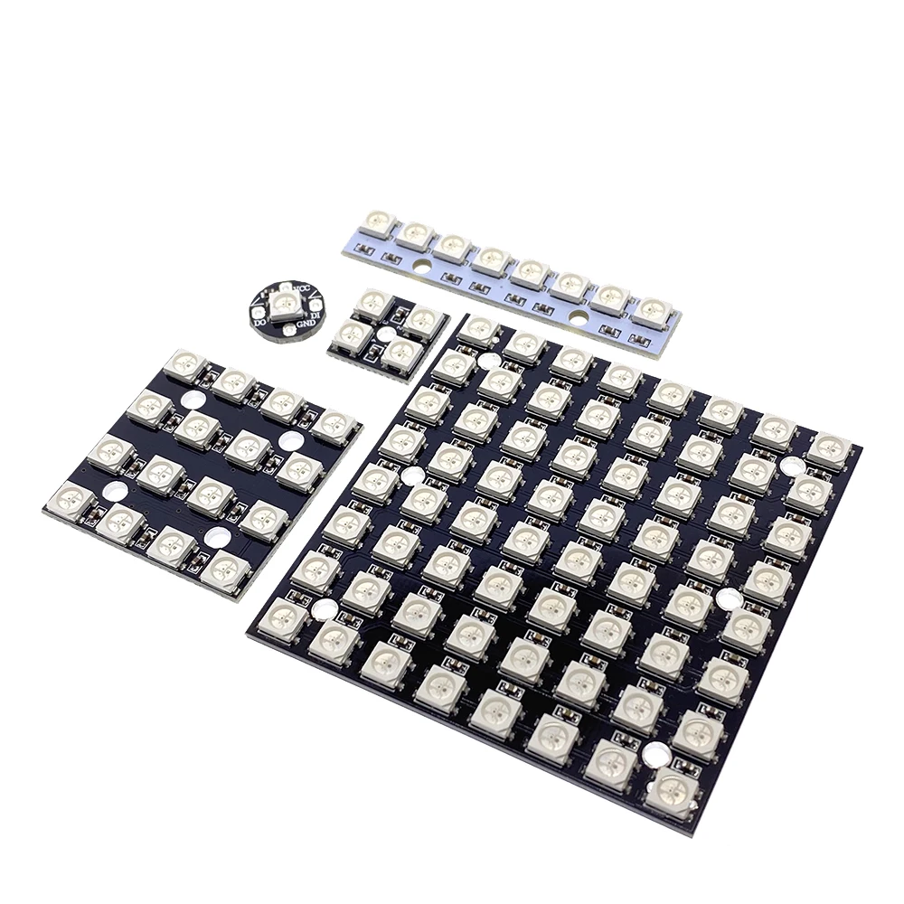 1 бит 3 4 7 8 12 16 24 32 64 WS2812 5050 RGB светодиодный кольцевой + интегрированный модуль