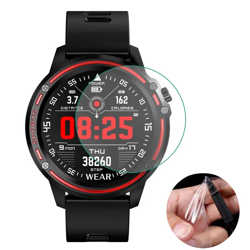 

3pcs Clear Transparent Protective Film Guard For Hold mi Greentiger L8 Smart Watch Screen Protector Cover Smartwatch Protection
