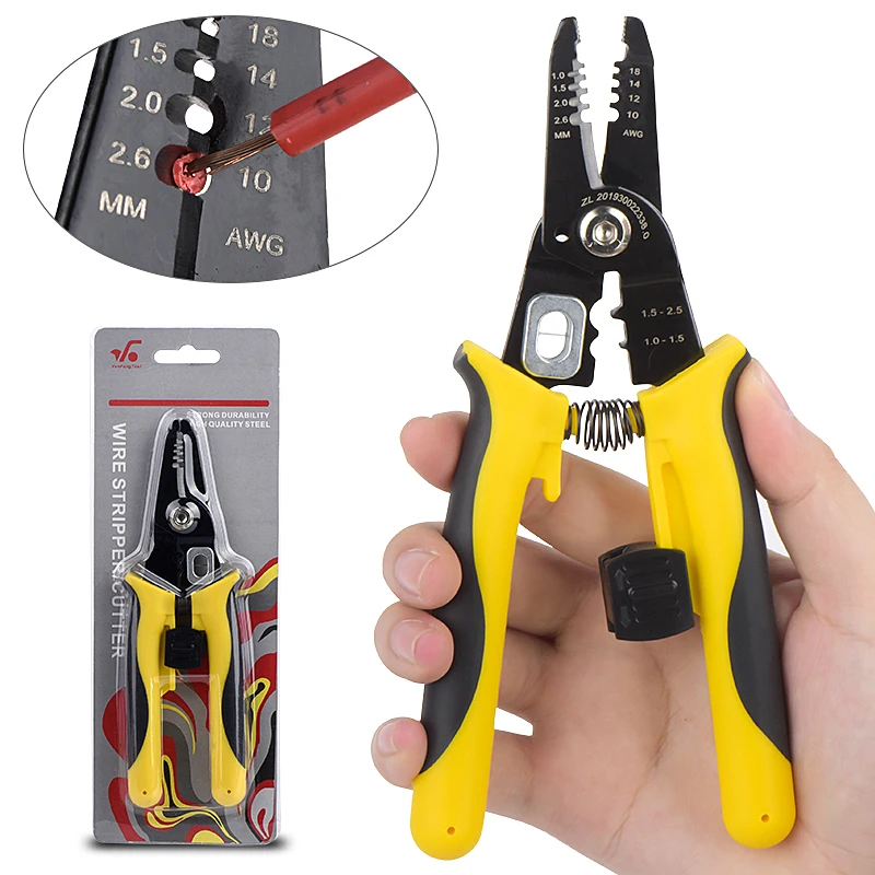 

Multi Function Wire Cutter Pliers Stripper Crimper Automatic Wire Cable Stripping Tool Crimping Professional Hand Tools QHTITEC