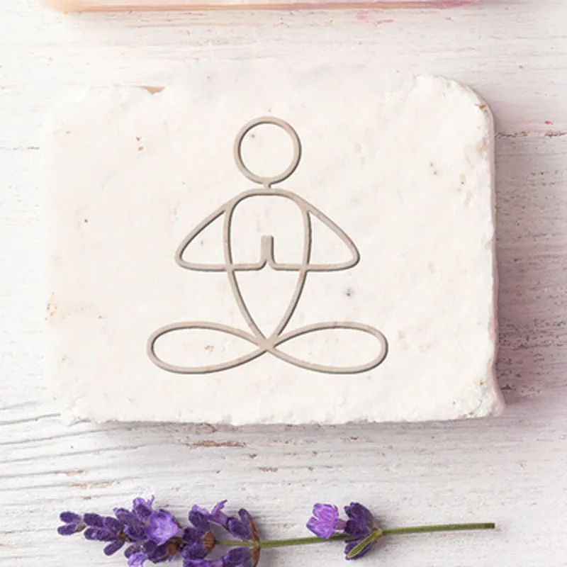 Handmade Acrylic Transparent Soap Stamp for Girls, Mini DIY, Natural Organic Glass Stamp, Making Chapter, Fitness Yoga, 3Style