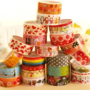 

Lovely Cartoon Tape Set Japanese DIY Craft Paper Tape for Decorative Scrapbooking Bullet Journal Planner