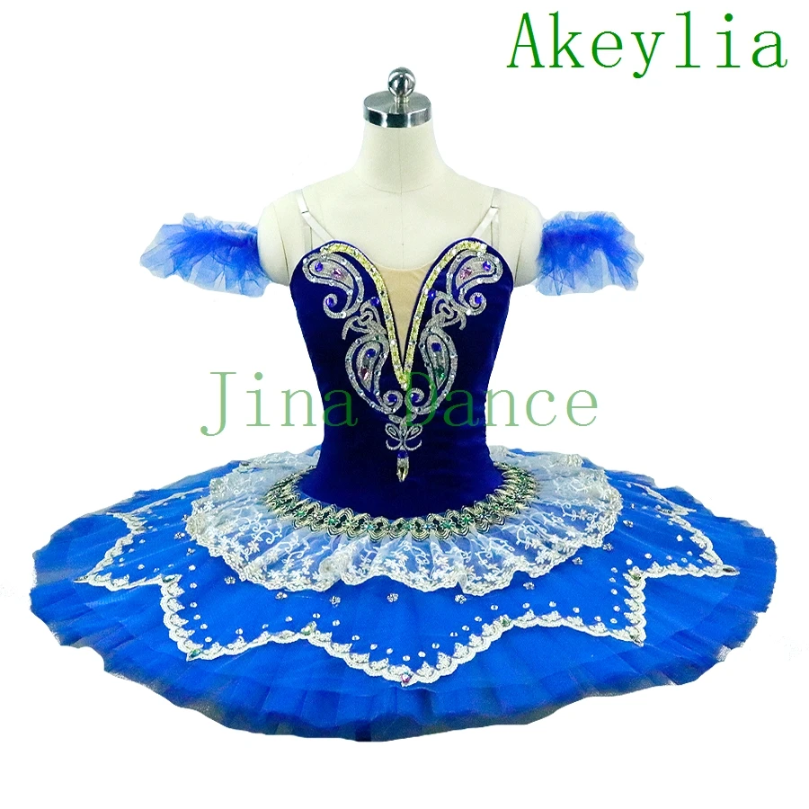 blue bird ballet tutu professional classical pancake tutus nutcracker ballet dress for girls ballet performance  costumes