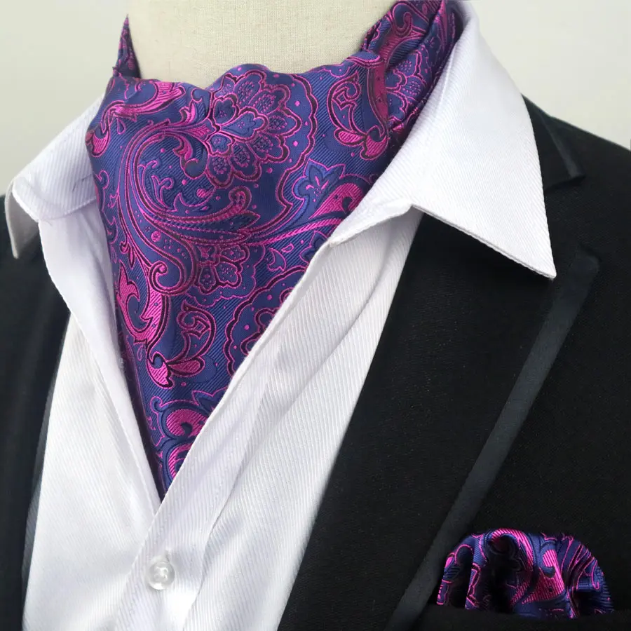 Распродажа, 67 цветов, мужской роскошный Шелковый Аскот, галстук, набор, мужской галстук, платок-галстук, набор, Цветочный, Пейсли, в горошек, карманный, квадратный, набор для свадебной вечеринки - Цвет: SMT-LJT013-09