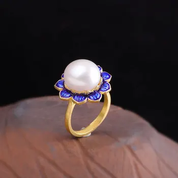 

2019 Special Offer Time-limited Women Anel Feminino Character Product S925 Fever Glue Fashion Lady Flowers Batch Of Pearl Ring