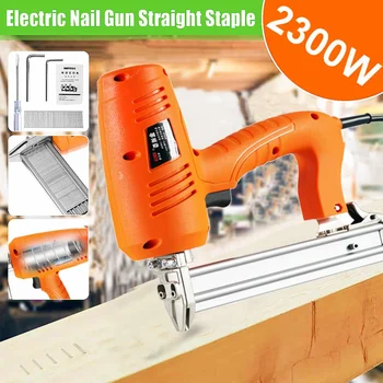 

Multifunction Electric Straight Nail Gun 10-30mm High Power 220V 2300W Heavy-Duty Woodworking Tool Electrical Staple Nail