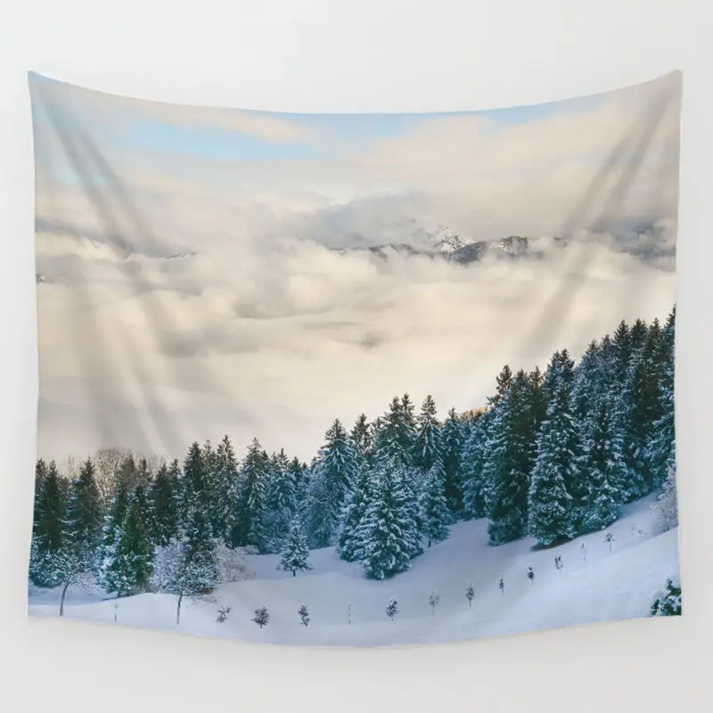 

Simanfei Wall Tapestry Large Snow Mountain Macrame Wall Hanging Dorm Decor Farmhouse Wall Papers Home Decor Beach Towel