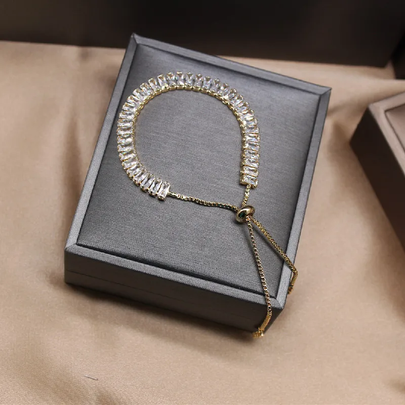 2020 Korean new design fashion jewelry full crystal adjustable bracelet shiny zircon ball party bracelet for women - Image 4