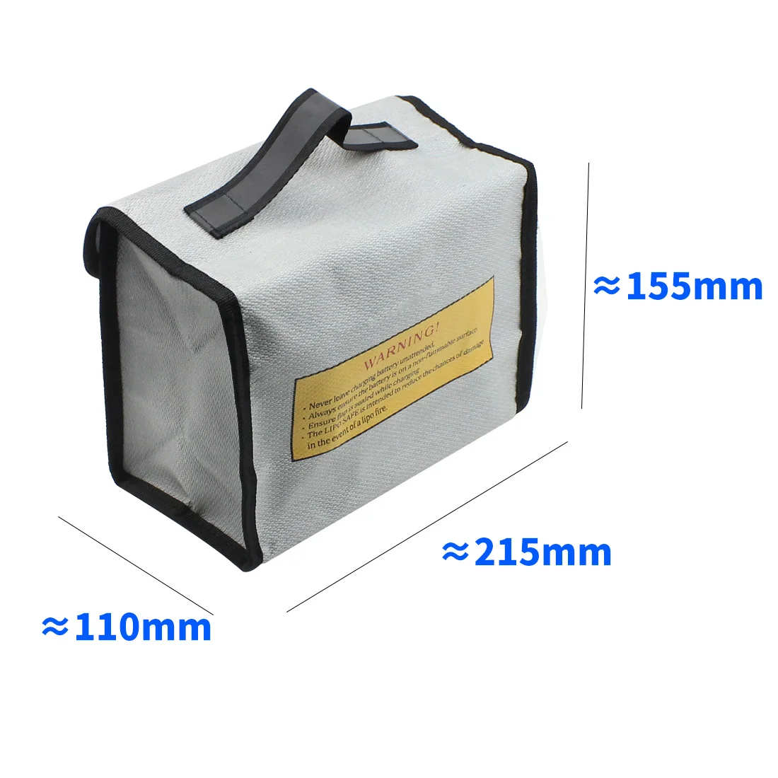 

215x155x115mm Fireproof RC LiPo Battery Portable Explosion-Proof Safety Bag Safe Guard Charge Sack With Handle F20874