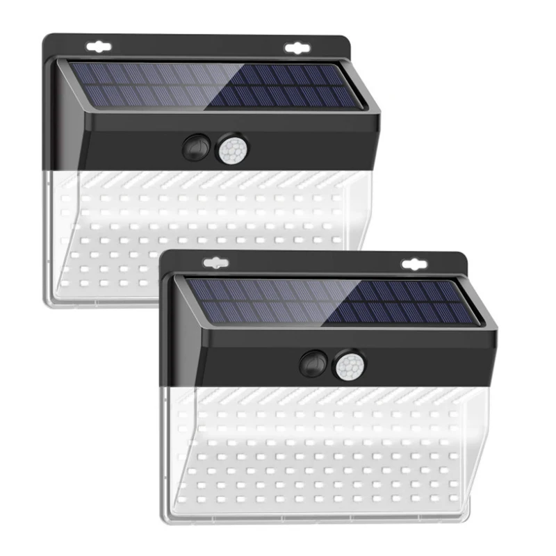 

2 Pack 206 LED Solar Lights Powered PIR Motion Sensor Light Outdoor Garden Security Flood Lamp