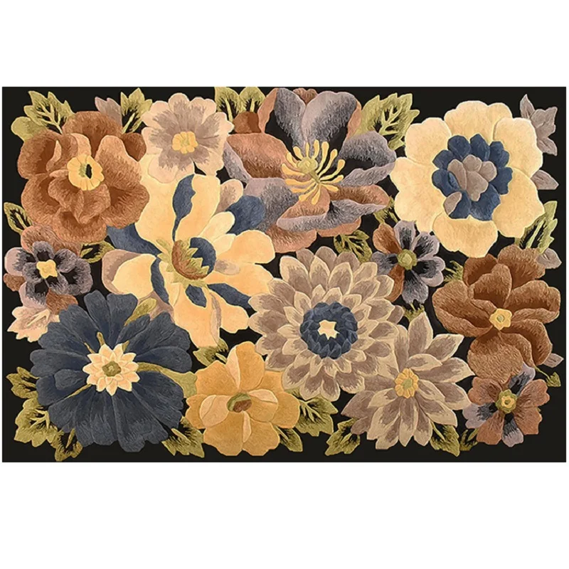 European Style High Quality Art Flower Art Carpet For Living Room Bedroom Anti-Slip Floor Mat Fashion Kitchen Carpet Area Rugs European Style High Quality Art Flower Art Carpet For Living Room Bedroom Anti-Slip Floor Mat Fashion Kitchen Carpet Area Rugs