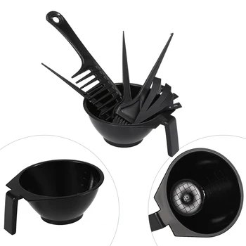 

8pcs Hair Dyeing Tool Hair Coloring Kit Salon Dyeing Brush Comb Bowl Sectioning Clips Set Black Hairdressing Tool