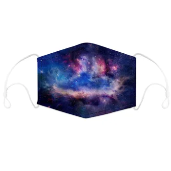 

Face Mask 3D Print Star Sky Anti-Dust Anti-Pollution Windproof Breathable Mouth Cover Adjustable with Earloops Filters Masks