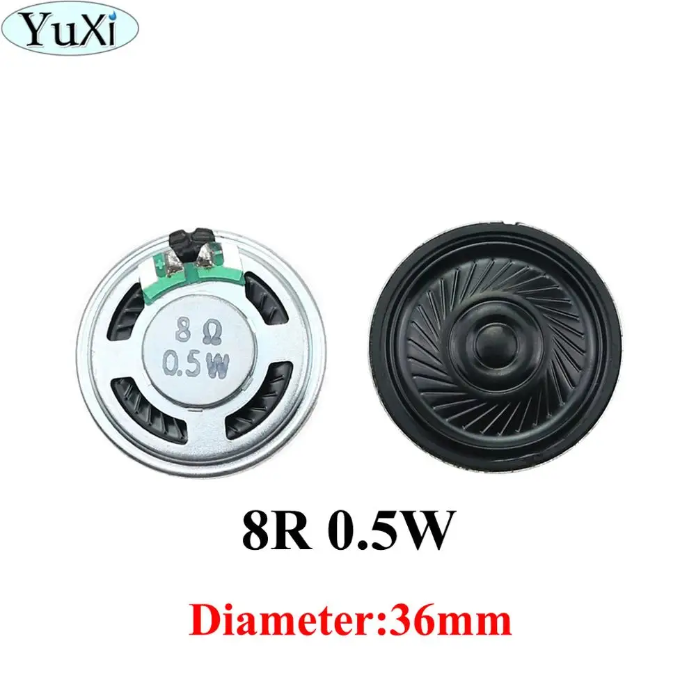 YuXi 0.5W 8R Loudspeaker 36MM 8 Ohms 5W Mini Round Speaker Diameter  Thickness 4.8MM Small Horn Doorbell Speaker 8Ohm For Arduino - AliExpress  Cellphones & Telecommunications