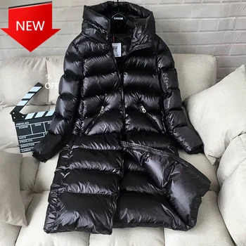 

oat Women Hooded Korean Female Puffer Jacket Doudoune Femme White Duck Down Jacket Women Thick Long Winter C