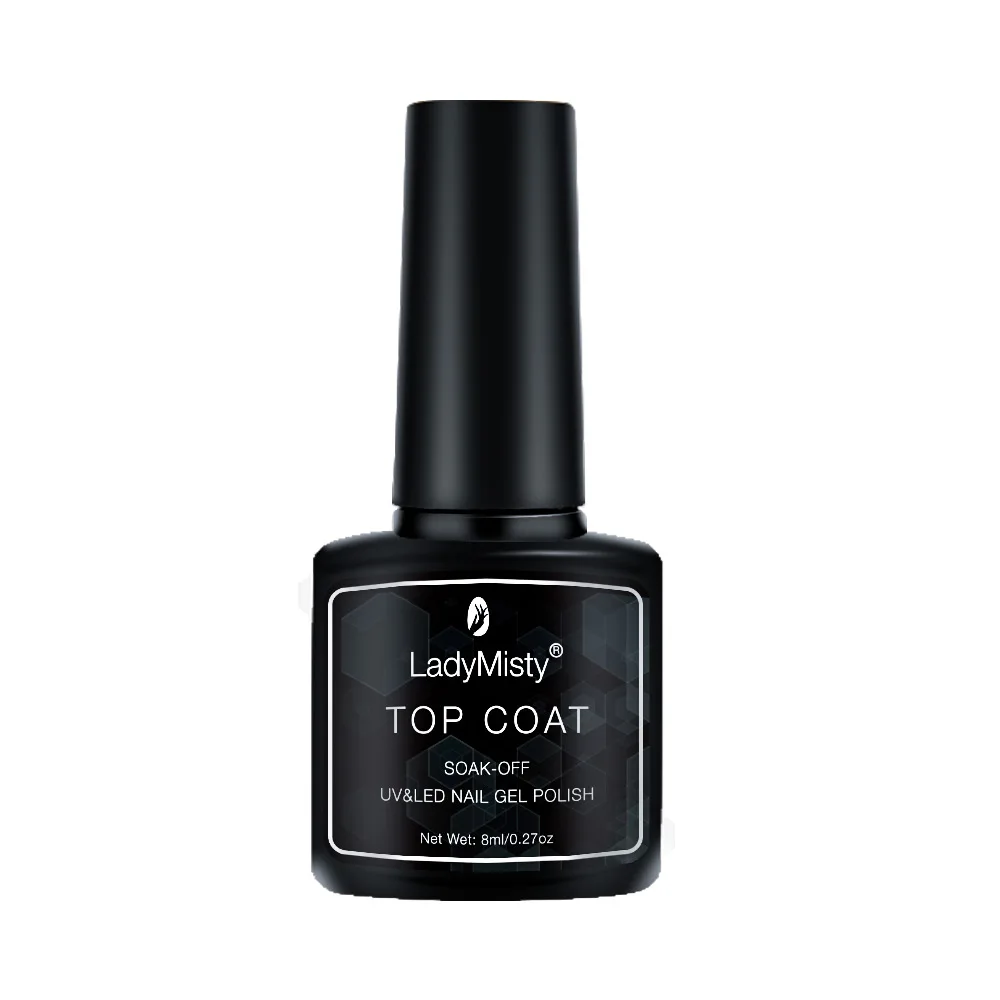 TOP COAT LadyMisty полирасширительный гель Наборы прозрачный дизайн ногтей камуфляж цвет кончик для ногтей Форма Кристалл УФ-гель светодиодный акриловый строительный гель для ногтей - Цвет: TOP COAT