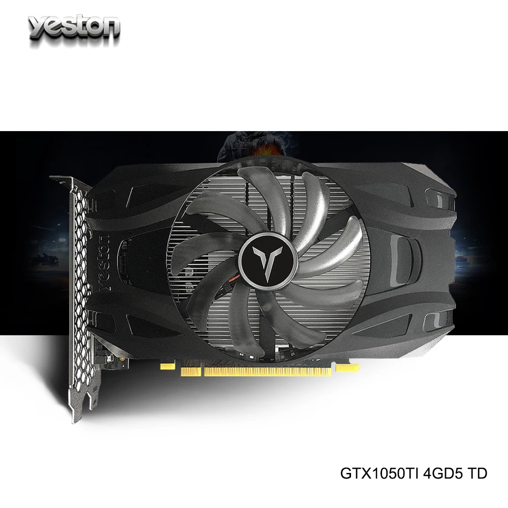 Yeston GeForce GTX 1050Ti GPU 4GB GDDR5 128 bit Gaming Настольный компьютер ПК Видеокарты Поддержка Ti DVI D