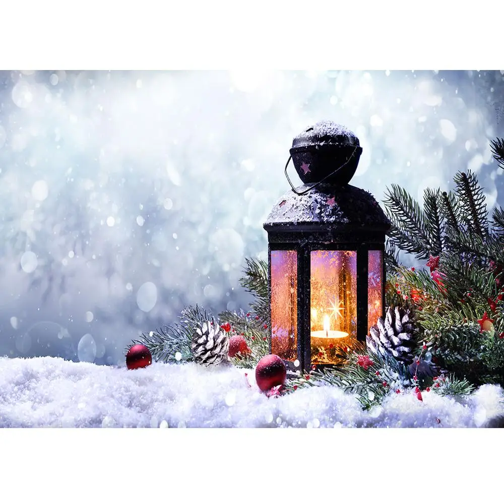 

Christmas Lamp Decors Snow Bokeh Photo Backdrop Customized Backgrounds for Baby Children Home Party Photography Props Photoshoot