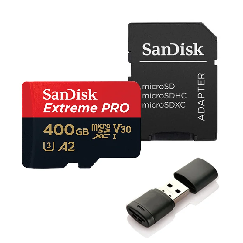 Карта памяти SanDisk Extreme Pro/Ultra Micro SD 128 Гб 64 Гб 256 Гб 400 Гб 32 64 128 ГБ Флэш-карта SD/TF MicroSD U1/U3 4K класс 10 - Емкость: SQXCZ-400G-C286