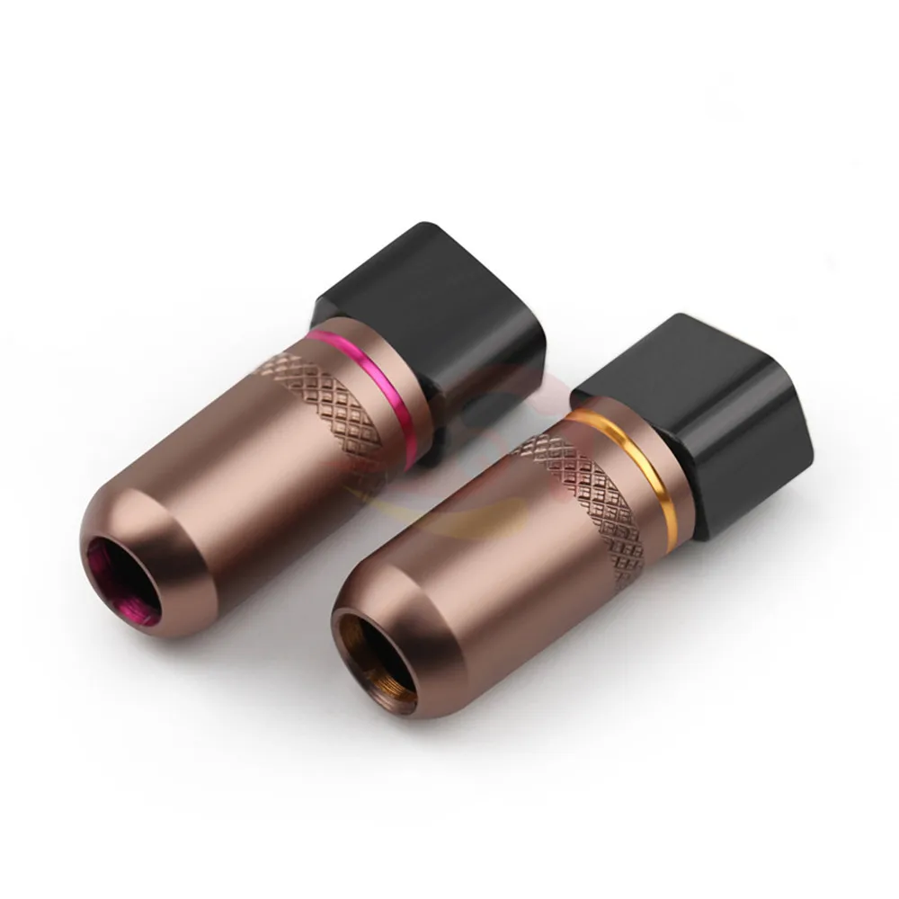 2pairs 0 78mm Earphone Pins Copper Gold Plated Male Adapter For UE18PRO UE11PRO 7PRO HIFI Headset Jack Wire Connector Black