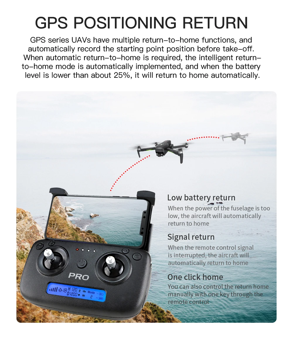 com 5g wifi fpv 4k 3-axis cardan