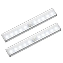 Светодиодный датчик движения ночные светильники для шкафа шкаф кухонный шкаф, полка освещение WWO66