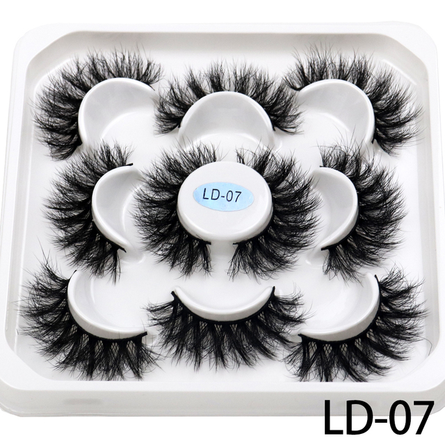 Pairs 25mm 3D Mink Lashes Bulk Russian Volume Fluffy Natural False Eyelashes Thick Dramatic Mink Eyelashes Wholesale maquiagem
