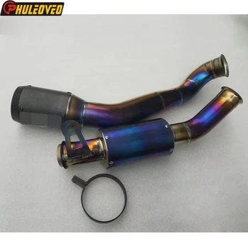 Titanium Alloy for KTM 690 Duke 2014-2019 Motorcycle Exhaust Muffler Link Pipe Carbon Exhaust Muffler Escape for KTM DUKE 690