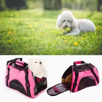 

Environmental Protection Oxford Pet Bag Portable Dog Cat Carrier Bags Foldable Design Breathable Pets Handbag for Outdoor