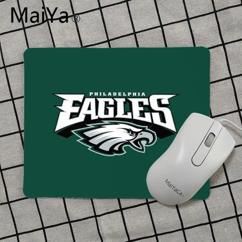 Maiya высокое качество Philadelphia Eagles уникальная настольная панель коврик для игровой мыши Гладкий блокнот для письма настольные компьютеры мат игровой коврик для мыши - Цвет: No Lock Edge18x22cm
