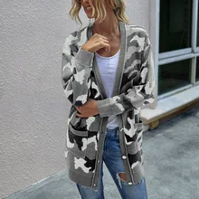 camo cardigan sweater womens