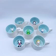 Творческий мультфильм Кот пиво кофейные кружки 3D милые животные внутри кружка для детей офисные школьные чашки молока