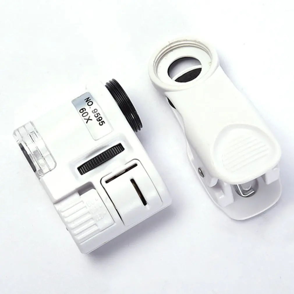 

Mobile Phone 60X Macro Lens HD Phone Microscope With Universal Clip External Zoom Lenses For iPhone Samsung And Smartphone