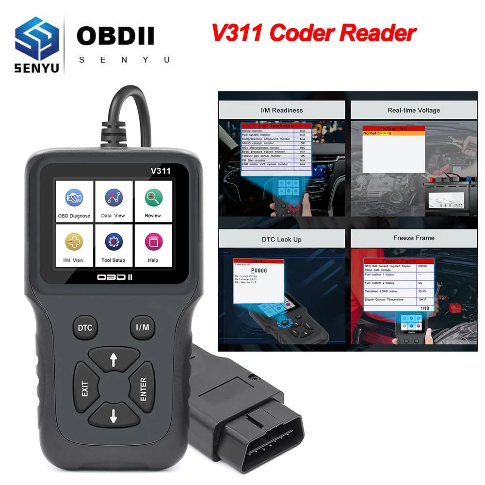 V311 OBD2 сканер кодов OBDII/EOBD Считывание/четкий код неисправности OBD 2 OBD2 автомобильный диагностический сканер авто инструмент VS ELM327 V1.5