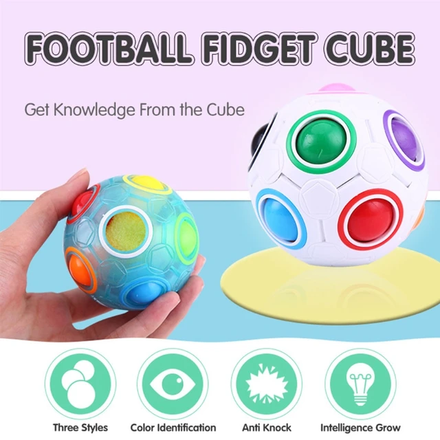 Fidget Puzzle Ball Sensory Toy Brain Game Interactive Anti-Stress Toy for stress Relief Mini Gyro Football for Autism D5QA 2