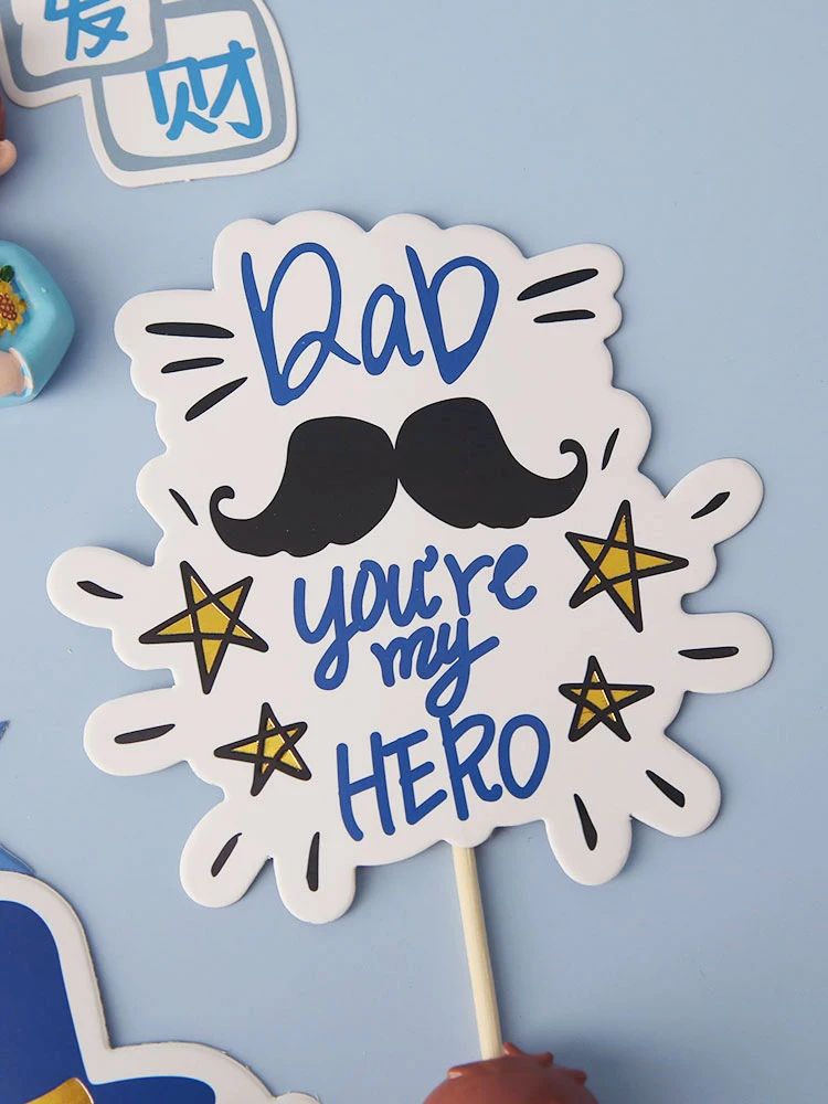 Heartfelt Father's Day Cake Topper - Celebrate Dad with Love