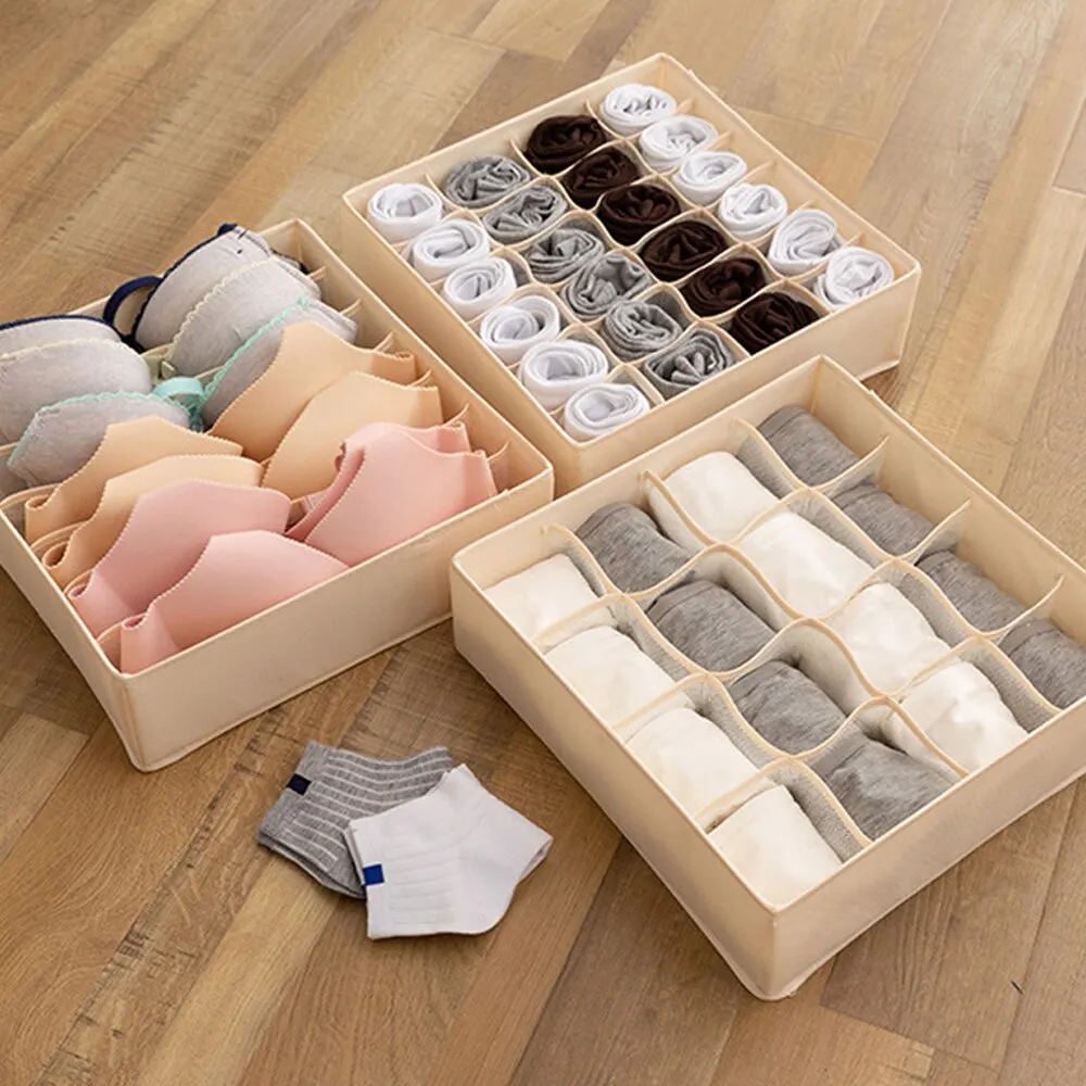 

7/16/24grids Storage Boxes Underwear Divider Drawer Lidded Closet Organizer Ropa Interior Organizador For Ties Socks Shorts Bra