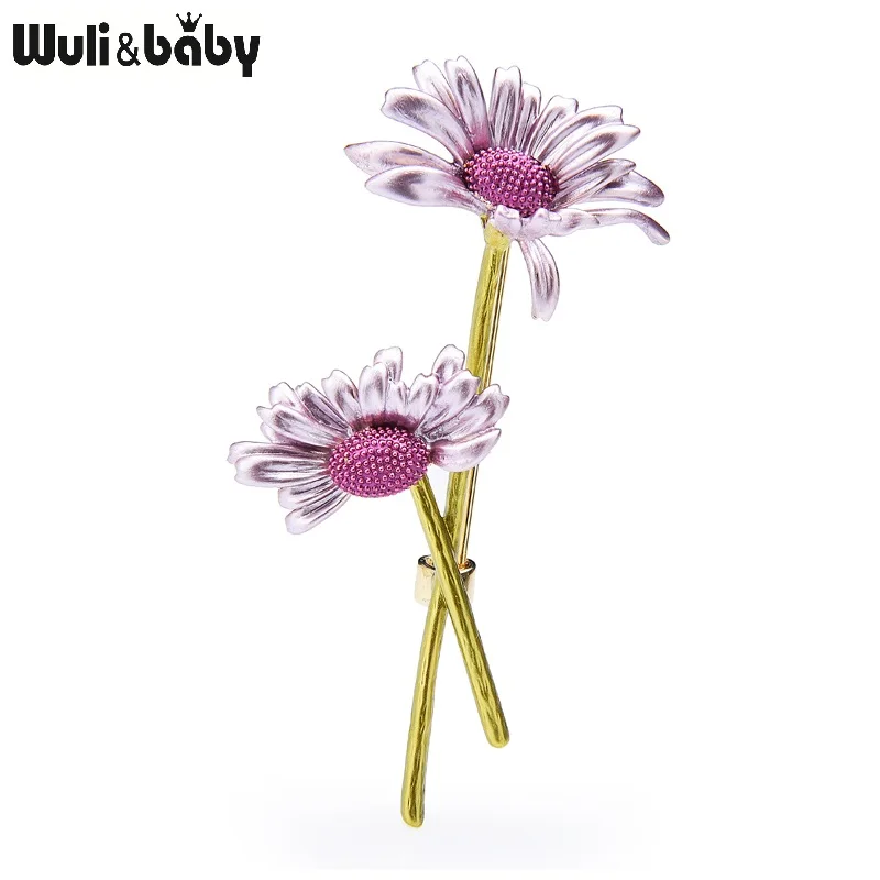 Женская Брошь В Виде Цветка Wuli & baby повседневная офисная брошь 4 цвета|Броши| |