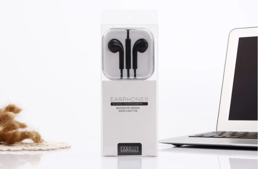 Crystal Box Hot Flat Cable Mobile Earphone For S6 Earphones in ear headset