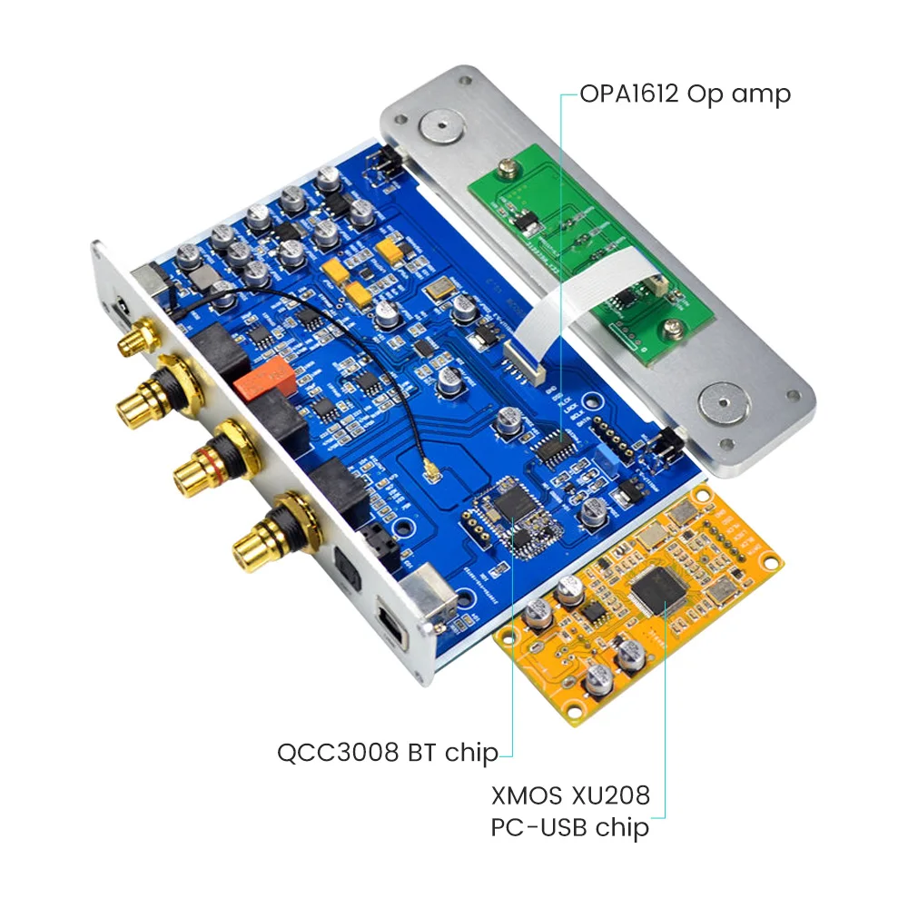 AIYIMA ES9038Q2M волоконно коаксиальный USB Bluetooth 5 0 DAC декодер QCC3008 приемник XMOS208 Поддержка