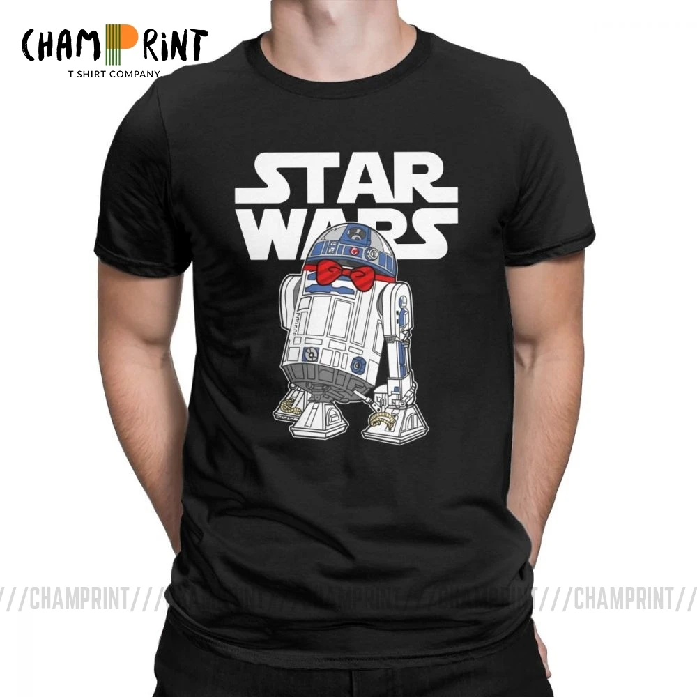 Star Wars R2-D2 Funny T Shirt Men Short Sleeve Clothes Print Tees 100% Cotton Crew Neck T-Shirt Plus Size |