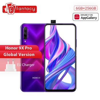 Перейти на Алиэкспресс и купить Глобальная версия Honor 9X Pro смартфон Kirin 810 7nm 6 ГБ 256 ГБ 6,59 ''экран 48 МП тройные задние камеры мобильные телефоны 4000 мАч