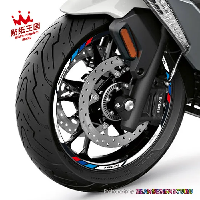 Для BMW C400X C400GT C650GT C600 спортивный мотоцикл 2 колеса светоотражающий обод наклейка |