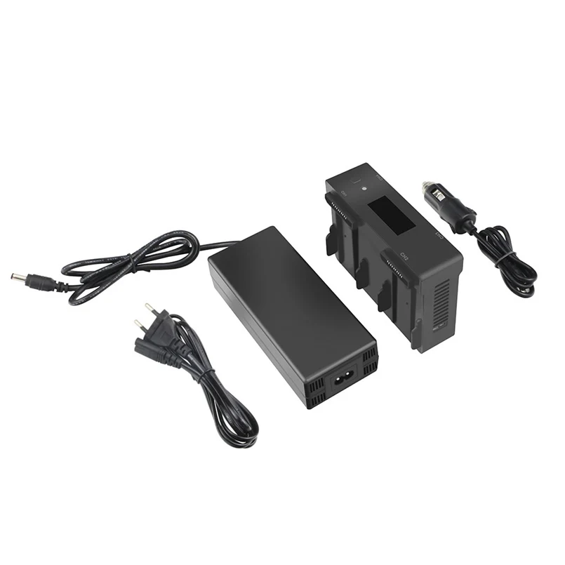 4-in-1 smart battery charging hub LED display smart charger for DJI Mavic AIR Drone USEUUK plug cable car charger 20N6 (14)