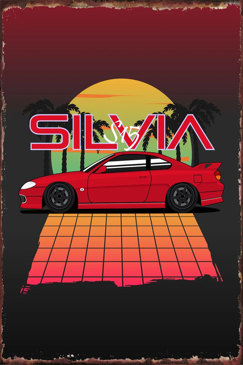 Silvia S15 Ретро волнистое украшение для комнаты винтажный металлический знак